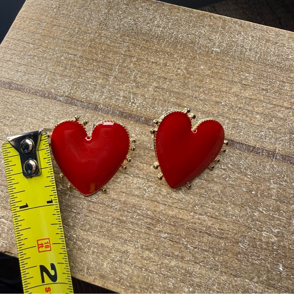 Red Heart Earrings